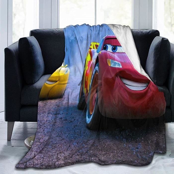Couverture polaire en flanelle Cars Lightning Mcqueen - Enfant - Noir - Naturelle