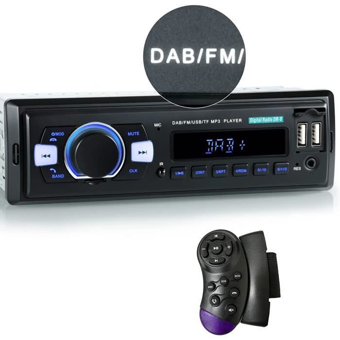 LIWI-Dab + Autoradio Mains Libres Bluetooth, 1 autoradio Bluetooth DIN avec  télécommande au Volant, Radio MP3 - SD - USB - AUX[389] - Cdiscount Auto