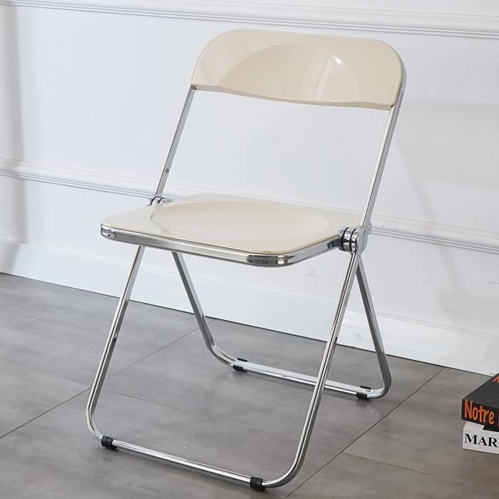 Chaise Pliante Transparente En Acrylique - Design Moderne, Empilable Pour Salon Ou Fête