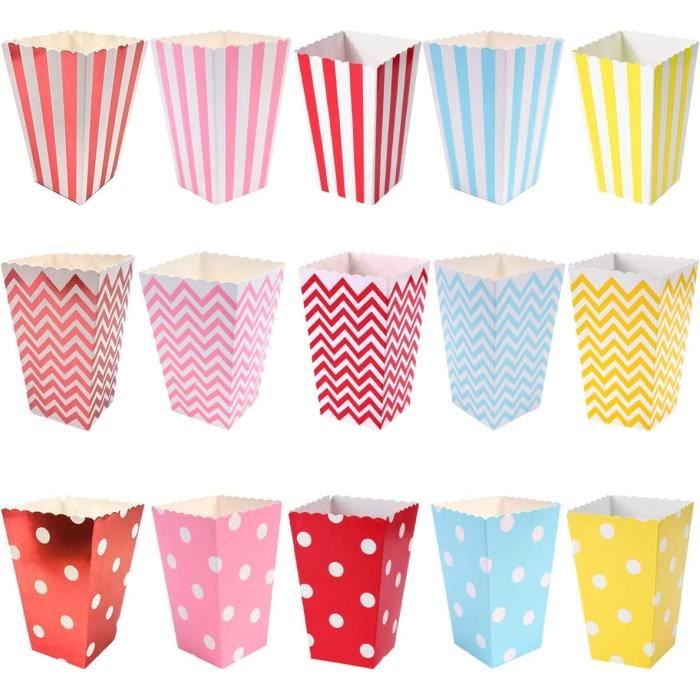 60 Pièces Boîtes De Pop-Corn Boîte De Pop-Corn Film Nuit Fournitures