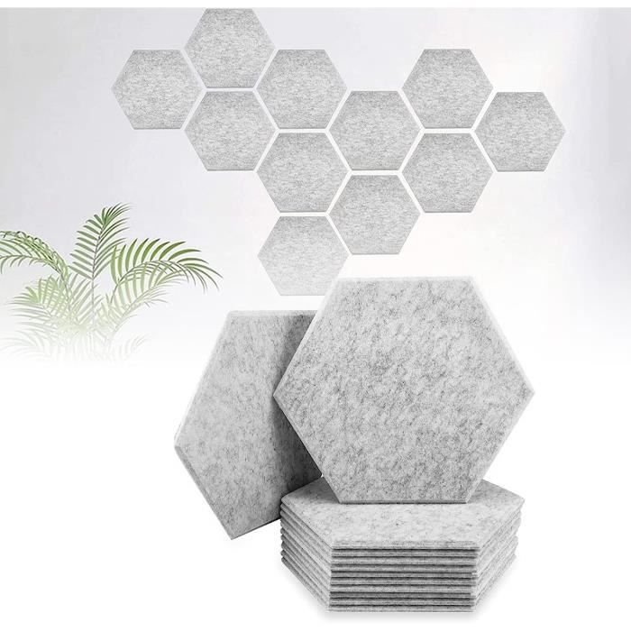 Lot De 4 Panneaux Feutre Acoustique Auto-adhésifs 100x50 Cm – Isolation Phonique Mur & Porte – Blanc – Réduction Bruit Maison Studio Bureau