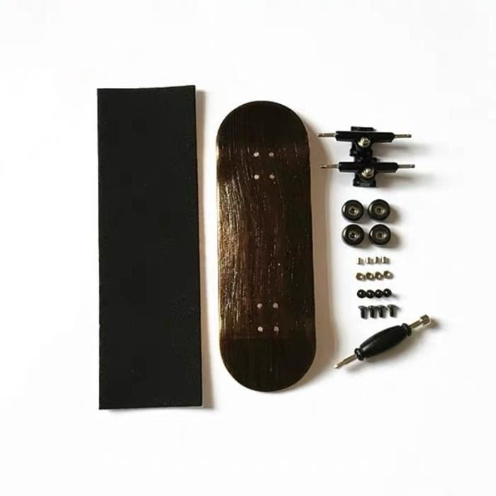 Hyuduo Mini Skateboards à Doigts, Touche en Bois D'érable à 5 Couches avec Roues à Roulement Entièrement Fermées et Coussinet en PU pour L'entraînement des Tours de Soulagement du Stress (Bleu Clair