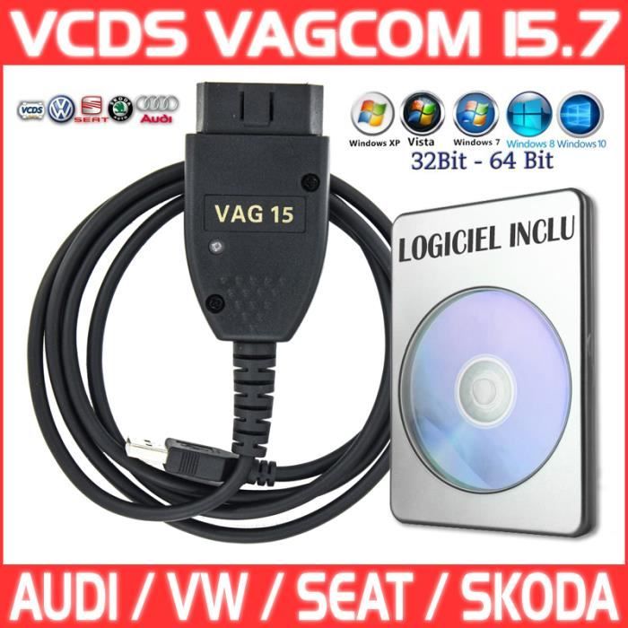 NOUVEAU VCDS 15.7 Câble diagnostic pour VW, AUDI, SEAT, SKODA