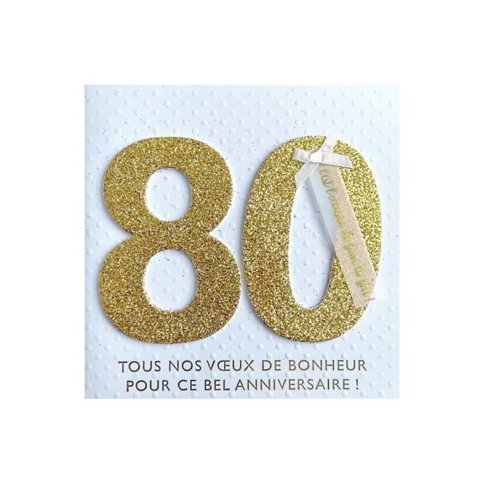 Carte De Voeux Glamour Anniversaire 80 Ans Cdiscount Beaux Arts Et Loisirs Creatifs