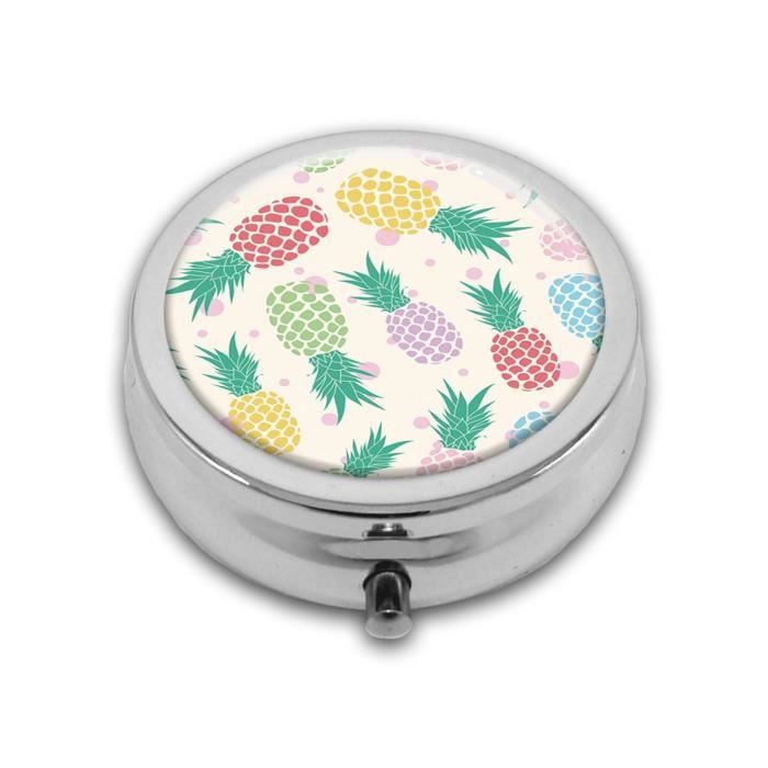 BOITE À PILULE en argent émaillé à décor de fleur EUR 20,00 - FR