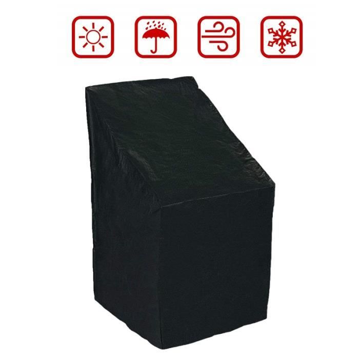 Housse De Protection PEVA Pour Chaises De Jardin Empilées – Résistante UV, Intempéries Et Durable