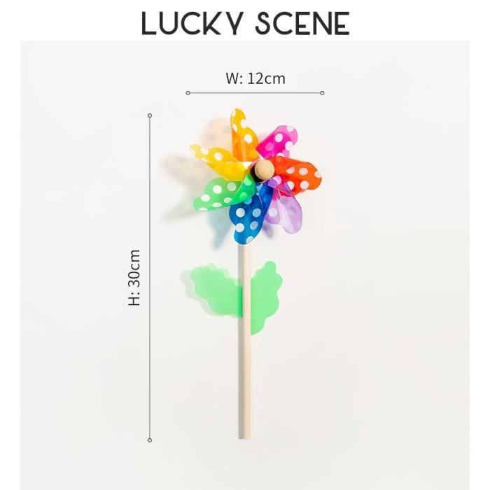6 Pièces Moulin à Vent En Plastique Multicolore - Jouets Extérieur Et Décoration Pelouse Jardin
