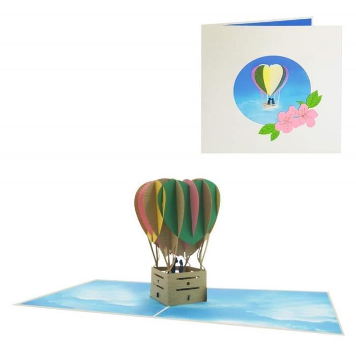 Carte D Amour Montgolfiere 3d Pop Up Anniversaire Felicitations Voeux La Saint Valentin Vacances Voyage De Noces Montgolfiere Cdiscount Beaux Arts Et Loisirs Creatifs