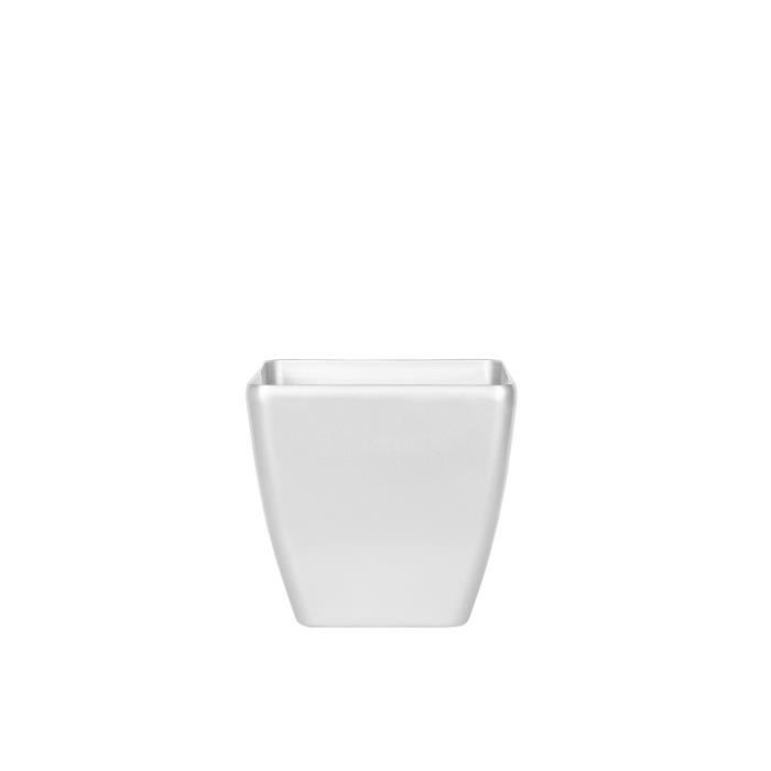 Pot de Fleurs Cache-pot Carré 28x28 cm Blanc Matières Résistantes Idéal pour Intérieur et Extérieur au Style Moderne et Scandinave Beliani Pot de Fleurs Cache-pot Carré 28x28 cm Blanc Matières Résistantes Idéal pour Intérieur et Extérieur au Style Moderne et Scandinave Beliani