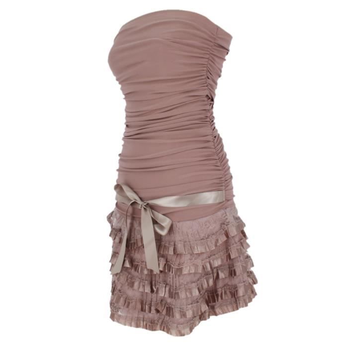 Robe De Soiree Courte Femme Renata Vieux Rose Rose Cdiscount Pret A Porter