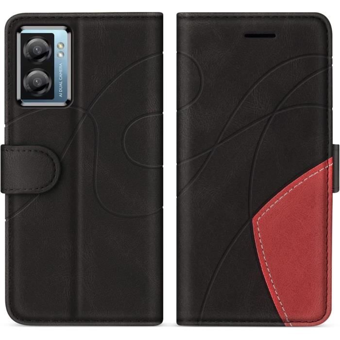 Bear Village Custodia In Pelle PU Per Oppo A57S 4G / A77 5G / A57 5G – Cover Con Portacarte E Supporto, Farfalla Blu
