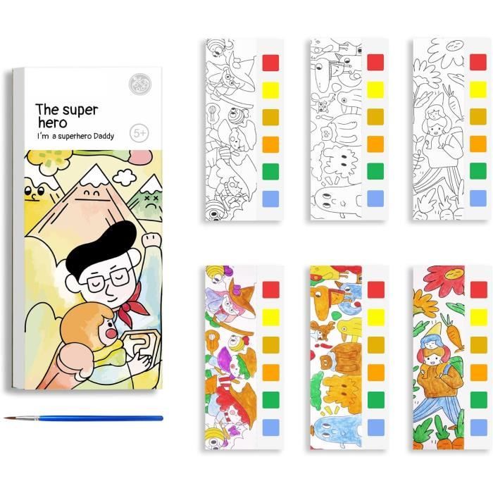 Livre De Coloriage Magique à L'eau - 2 Cahiers + Stylos - Enfant Et Débutant - Activité Sans Désordre