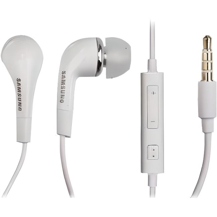 Kit Piéton écouteurs filaires USB Type-C Blanc - Oreillette et Kit