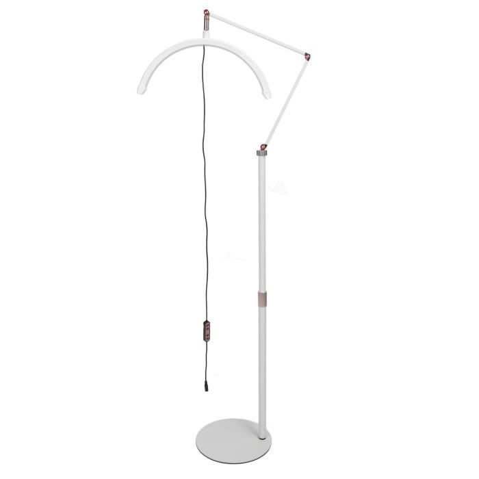 Lampe LED Demi-lune Réglable Pour Extensions De Cils - Murale, Bras 62-113 Cm, Luminosité Et Couleur Ajustables, IRC 90+ - 4