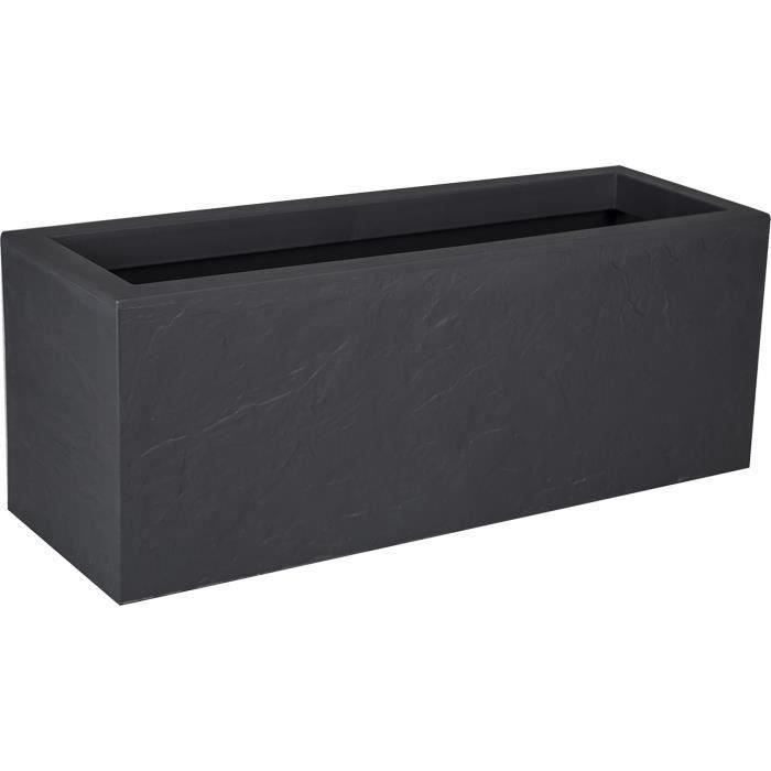 EDA - Pot Carré Volcania'Up 21 L - Décor Imitation Pierre - Simple Paroi - Zone de Rétention d