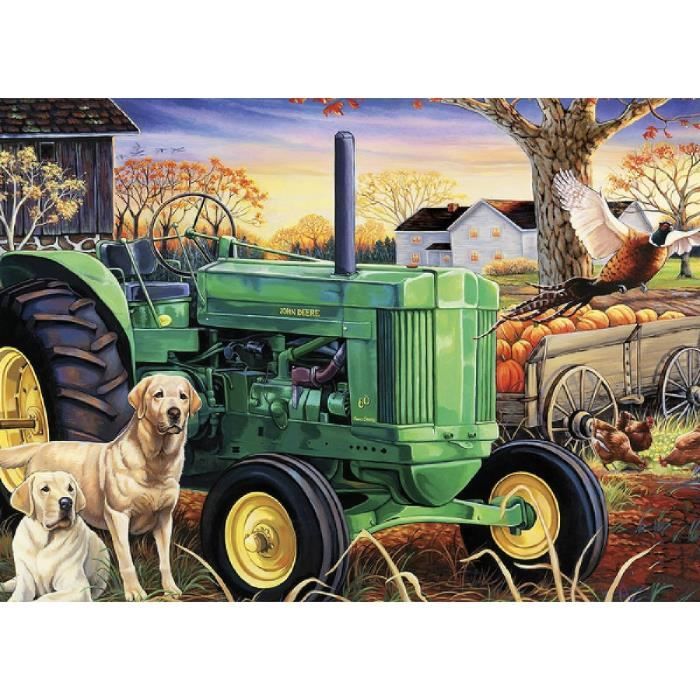 Kit Diamond Painting Adulte Tracteur - 30x40 Cm, 5D Strass Ronds, Art DIY Déco Maison