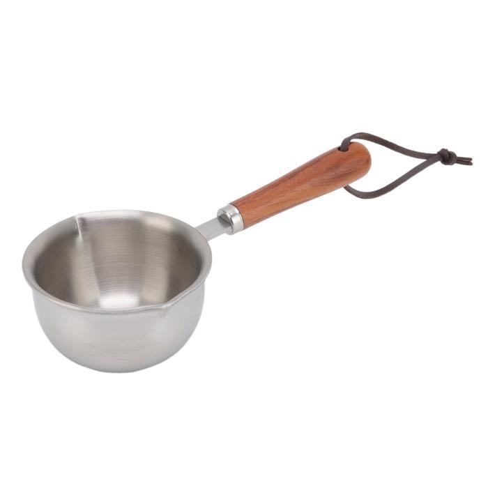 Mini Casserole 300ml Acier Inox - Chauffe-Beurre, Lait & Sauces | Fond Induction & Bec Verseur Double