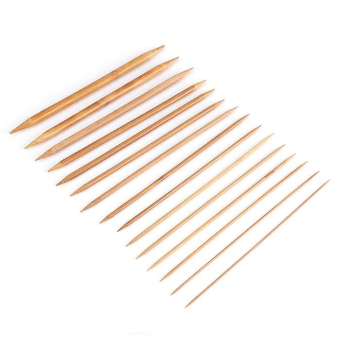 Lot De 20 Aiguilles à Crochet En Bambou, Pour Tricot Et Couture, Neuves