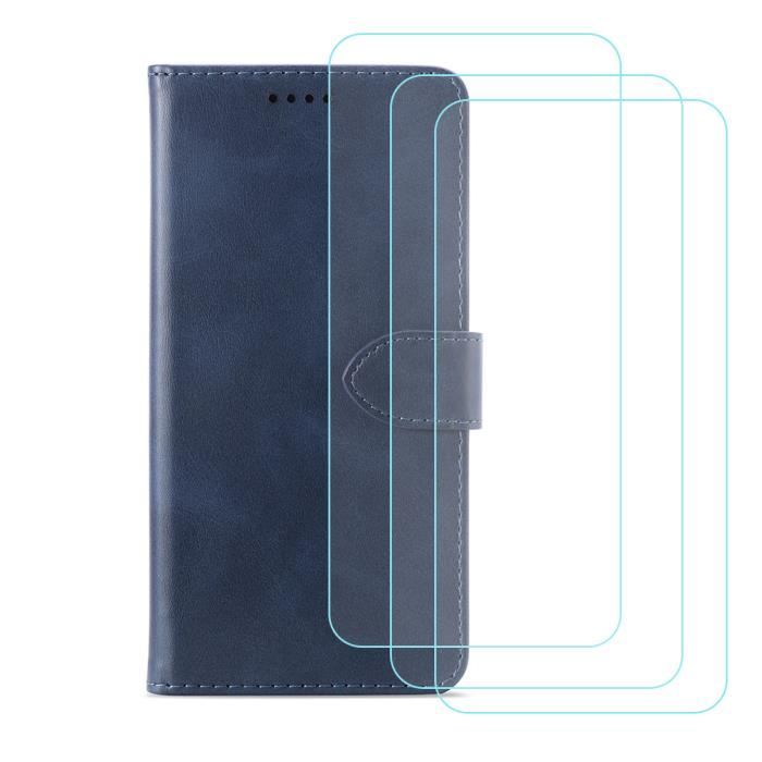 Custodia Flip in Tessuto Oxford e Pelle PU Compatibile con OPPO Reno 2, Cover Protettiva con Chiusura Magnetica e Tasche per Carte (Nero