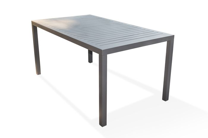Table de jardin fixe MIAMI (160x90 cm) en aluminium - GRIS ANTHRACITE