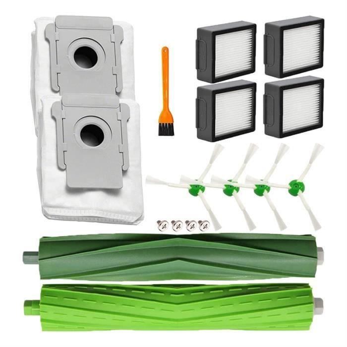3 Brosses Latérales Pour IRobot Roomba I7, E6, E5, Etc. – Neuf En Emballage, Blanc/vert