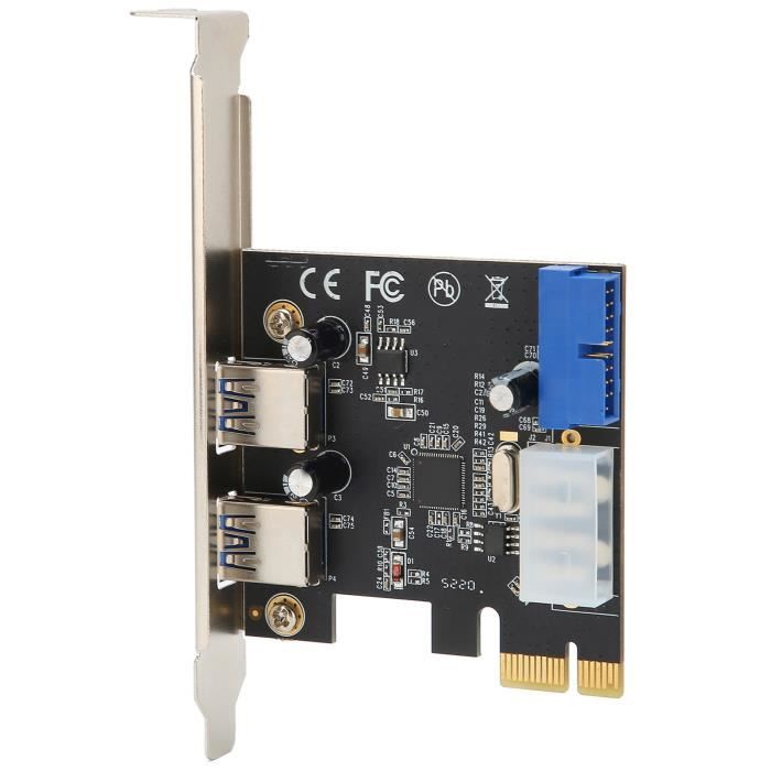 Duokon adaptateur PCIE Carte d'extension PCIE vers USB 19 broches bonne