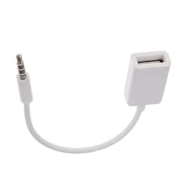 Adaptateur USB-C Vers Jack 3.5 Mm - Mâle Vers Femelle, 10 Cm - Pour Smartphone, Tablette, PC Sans Prise Audio - 9