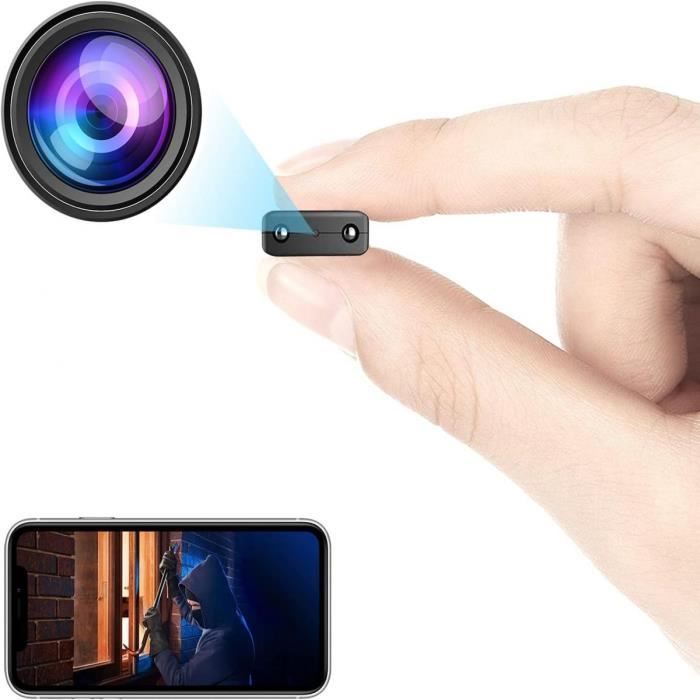 Mini Caméra Espion Enregistreur, Full HD 1080P Spy Caméra Cachée, Interieur-Exterieur Micro Camera Surveillance