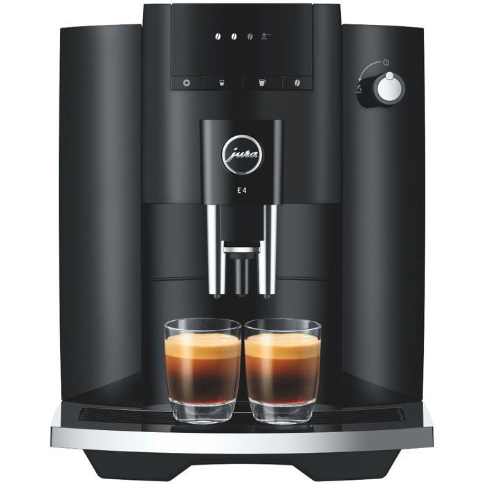 Machine à café Expresso broyeur - JURA - E4 Piano - 1450 W - 280 g - 19 L - 5 spécialités - Noir brillant