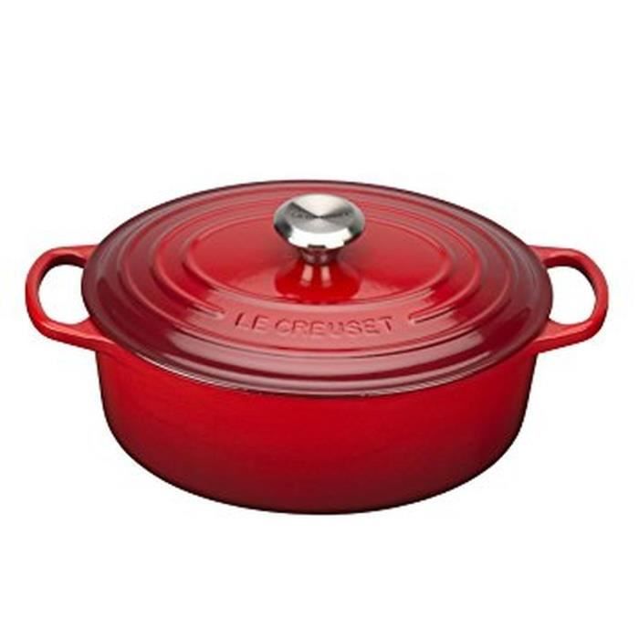 LE CREUSET - LE CREUSET 21178350602430 Cocotte Ovale Fonte Cerise 35 x 35 x 17 cm Cuisine Maison Casseroles plats et poles Casserole