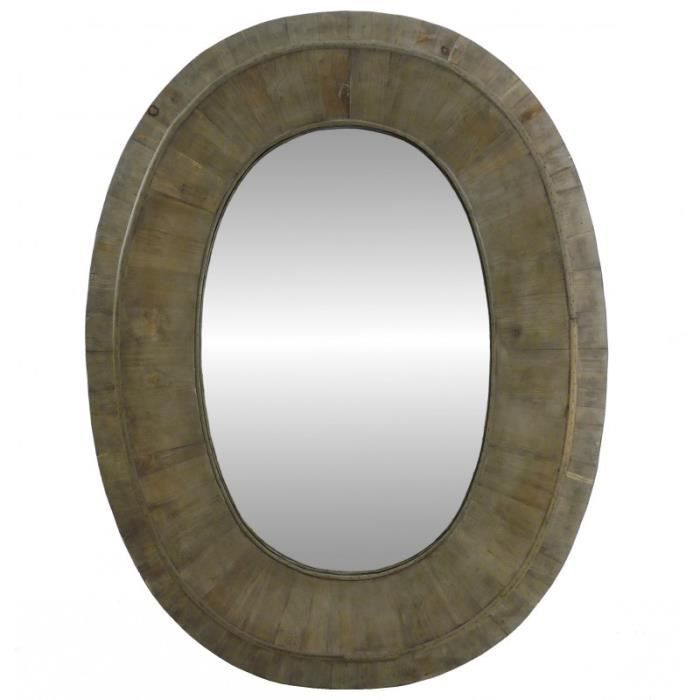Grand Ou Geant Miroir Ovale Glace Murale En Bois Style Ancien Oeil De Boeuf 11x100x130cm Cdiscount Maison