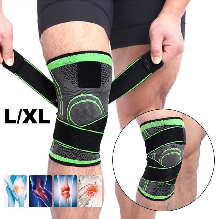 la Randonnée le Baseball le Fitness Goosom 2 Pièces Genouillère Sangles de Support Tendon Rotulien,Bandage rotulien,Bande de Rotule Réglable pour le Basket Unisexe K44B