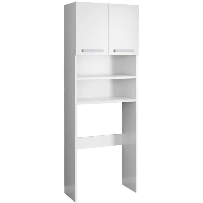 Meuble pour machine à laver blanc avec rangement MARFA