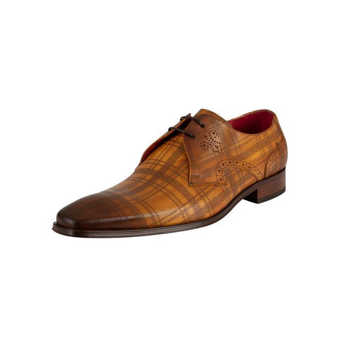 Chaussures Homme Jeffery West En Cuir - Modèle Ambar Scottish - Semelle Griffée Et Détails Ornés