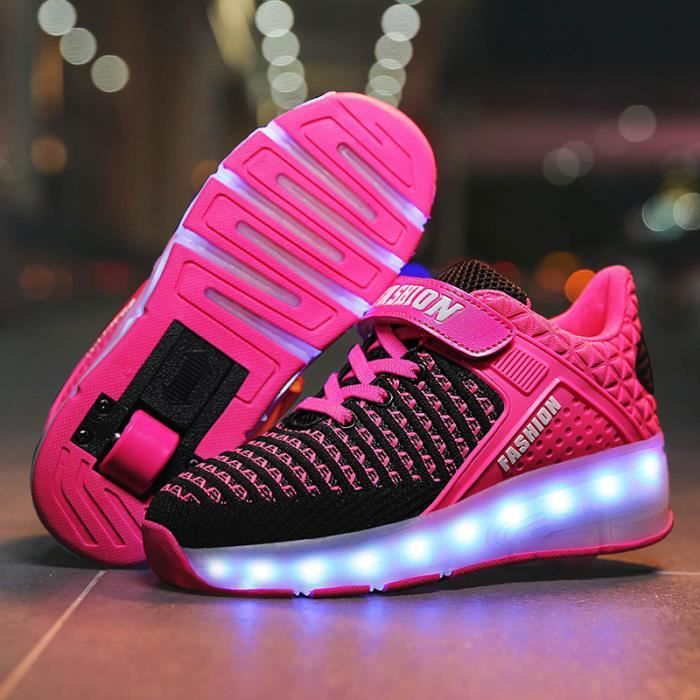 Skateshoes USB Charge Enfant Basket Roulettes Mesh Chaussures LED Lumière  Chaussures Garçons Filles Rouge Sneakers une Roues - Achat / Vente  Chaussures LED Basket Enfant - Cdiscount