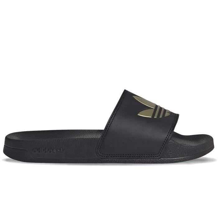 Claquette pour Femme Adidas Adilette Lite GZ6196 Noir Synthetique A elastique Plat Adulte Noir Cdiscount Chaussures