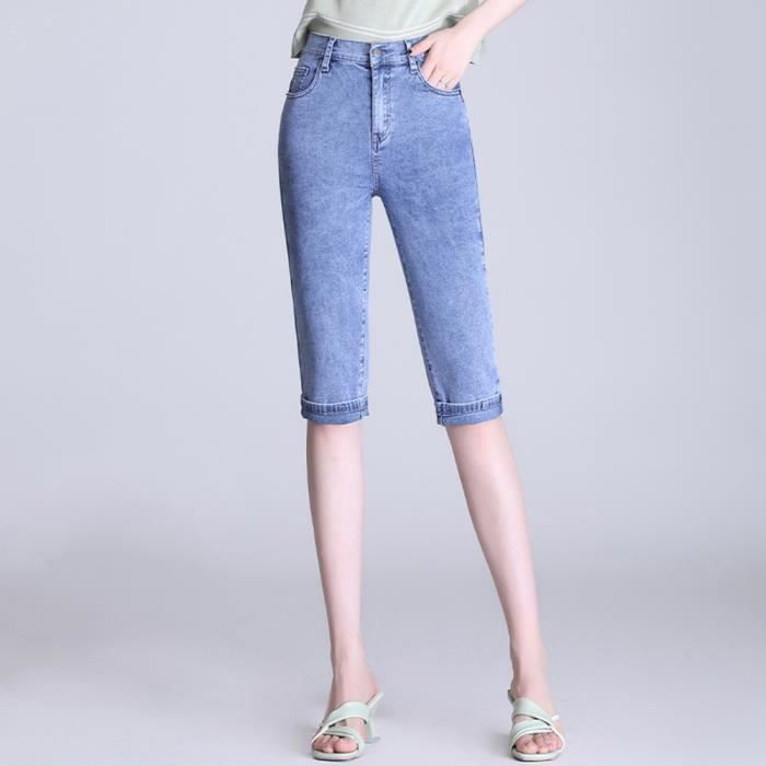 Pantacourt en jean femme online