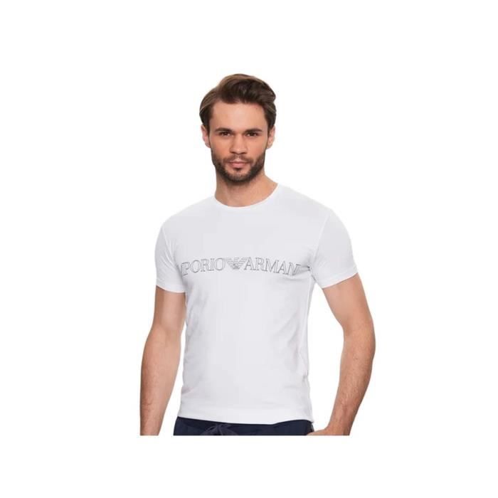 T shirt Emporio Armani - Homme Emporio Armani - Eagle - Emporio Armani Blanc - Synthétique - Vetement Emporio Armani