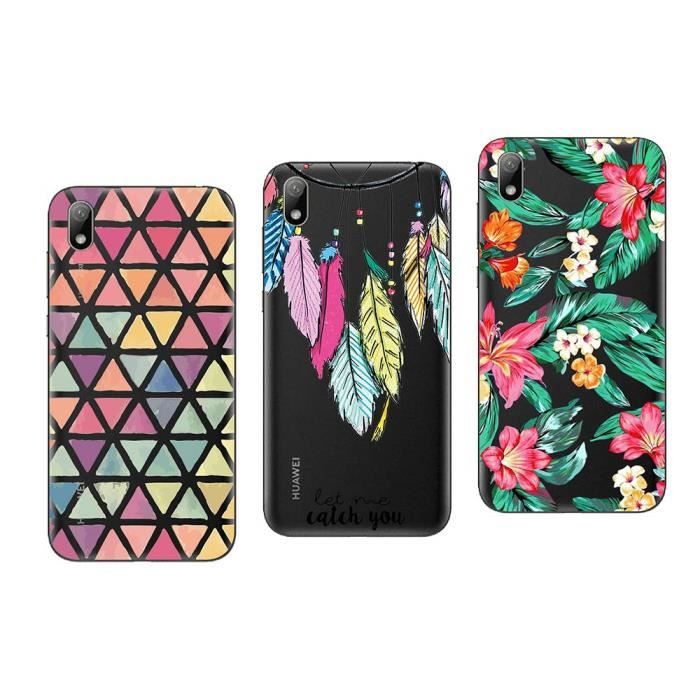 Pack De 3 Coques Gel Souple Avec Impression Fantaisie Pour Samsung Galaxy S6 Edge