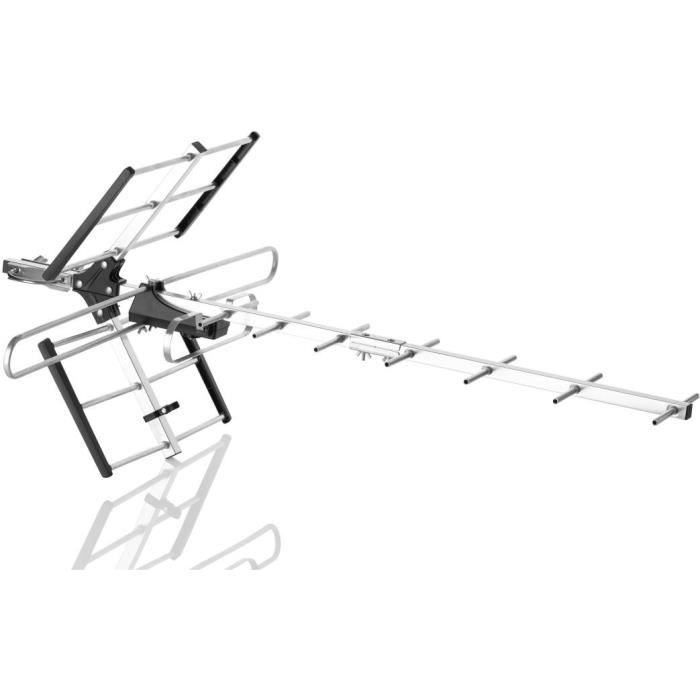 Antenne TV Extérieure ONE FOR ALL SV9357 Professional Line VHF/UHF amplifiée, full HD, filtre 5G, mo