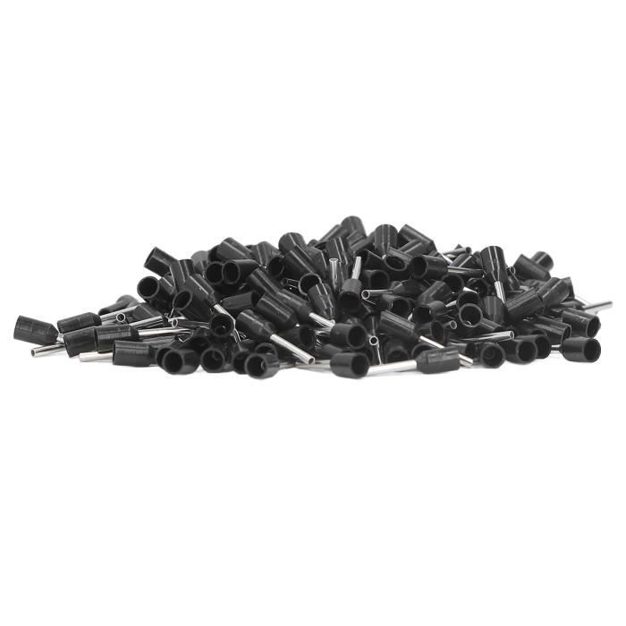 1000 Capuchons De Sertissage Fermés 16-14 AWG Xscorpion - Noir, Certifiés UL, Pour Connexions électriques