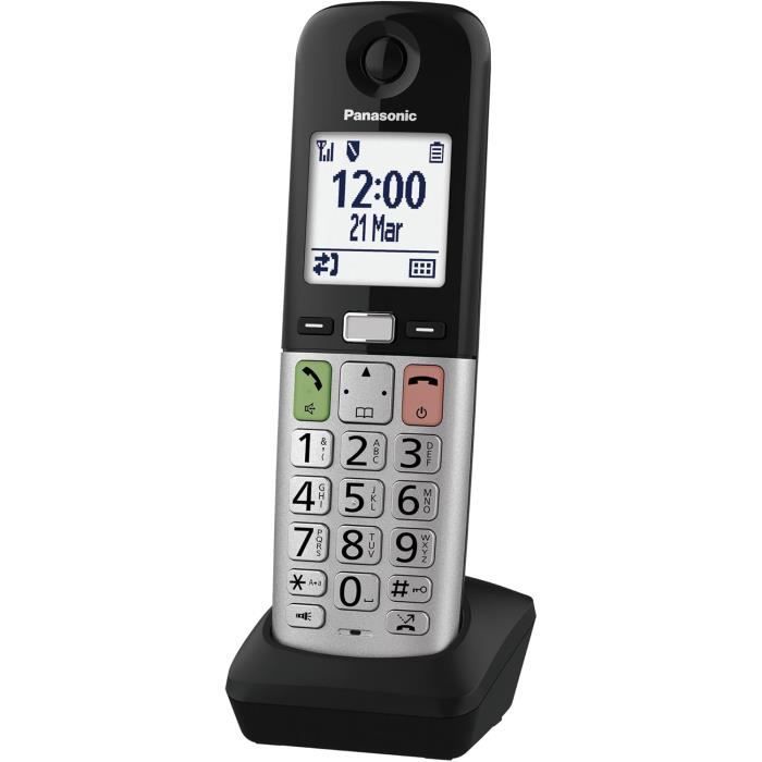 Panasonic KX TGUA40EXB Combiné Supplémentaire pour Téléphones Numériques sans Fil KX TGU430KX TGU410Noir