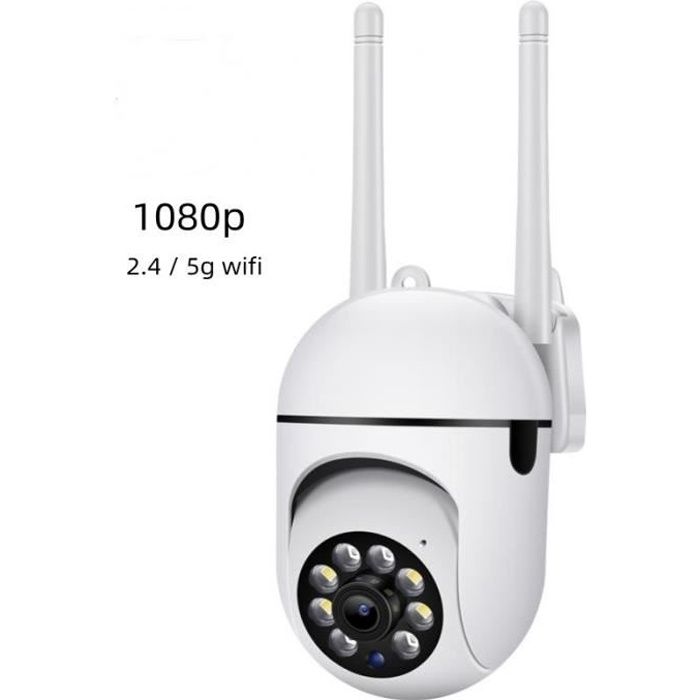 Caméra de Surveillance WiFi Extérieur PRUMYA HD 1080P 2.4 + 5g wifi, Zoom 4x, Vision Nocturne Maison Sécurité