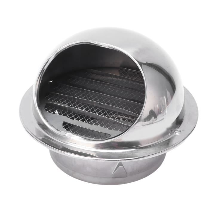 Grille D'aération Ronde Et Plate En Acier Inoxydable 80-100-120 Mm