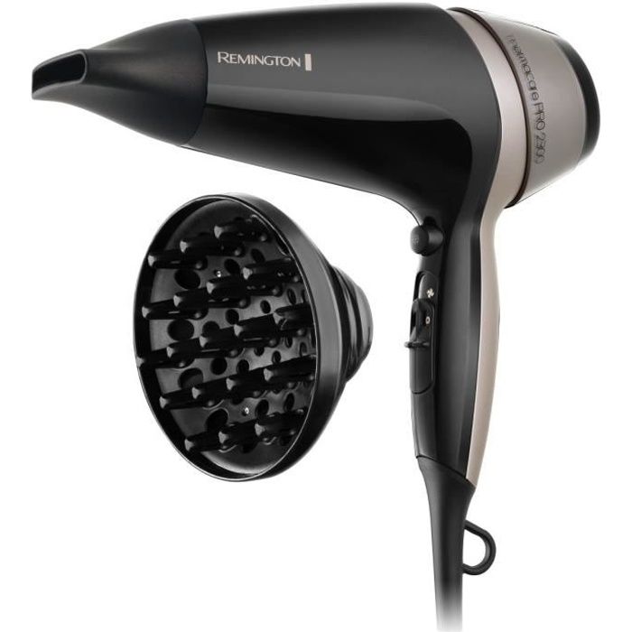 REMINGTON D5715 Sèche-Cheveux Professionnel Ionique Thermacare 2300W, Grille Céramique, Chaleur Homo