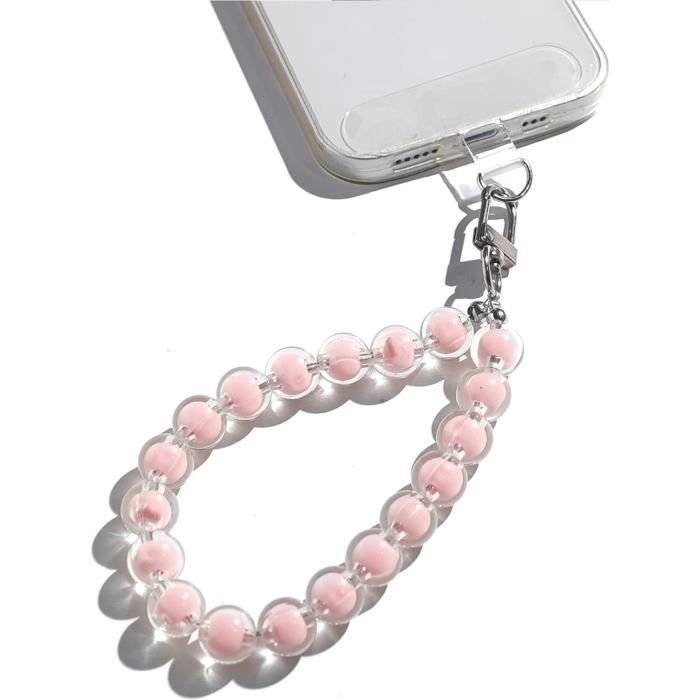 Chaîne De Téléphone Portable Perles Cristal - Anti-Perte, Décorative, 30cm