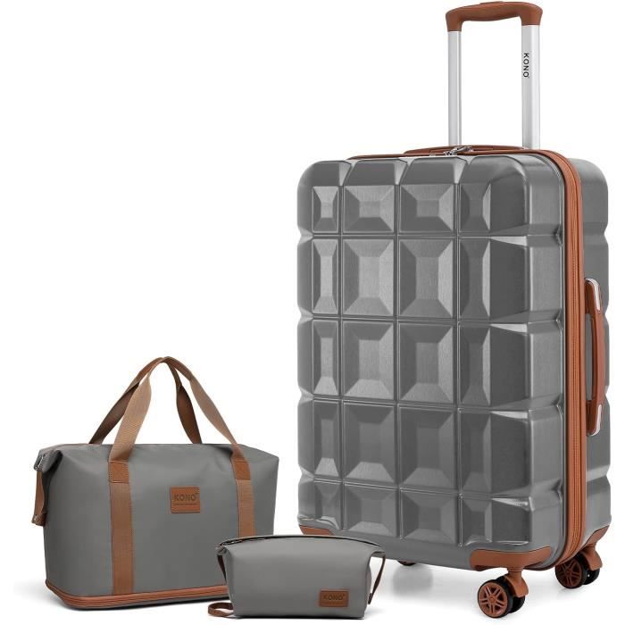 Set Valise à Compression Sous Vide 5 Pièces – Valise Cabine 55 Cm, Trousses, Pompe électrique – Serrure TSA, Roues 360° – Voyage - 2