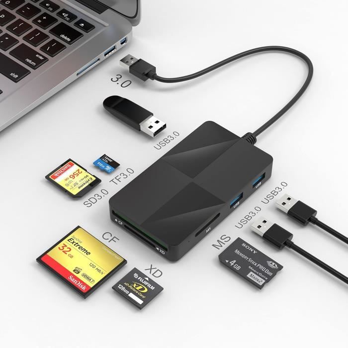 8 In 1 Usb 3.0 Lecteur De Carte Mémoire, Usb A Vers Sd Adaptateur De ...