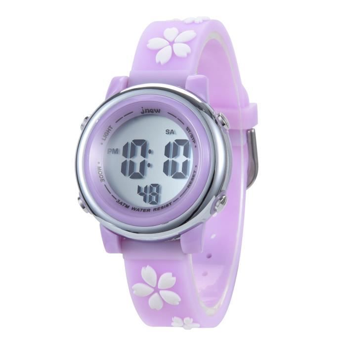 SHARPHY montre enfant fille numerique led alarme horloge lumineux étanche air sport étudiant cadeau de Noël