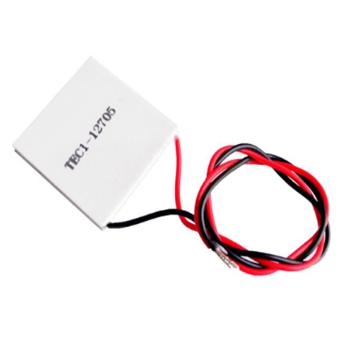 TEC1-12705 Refroidisseur ThermoéLectrique Peltier 40X40Mm TEC12705 Module DéLéMents Peltier pour Radiateur plus Refroidisseur